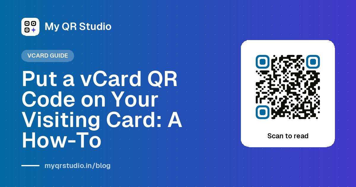 Put a vCard QR Code on Your Visiting Card: A How-To